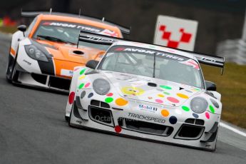 World © Octane Photographic Ltd. Avon Tyres British GT Championship. Monday 1st April 2013 Oulton Park – Race 1. Porsche 997 GT3-R – Trackspeed - Nick Tandy, David Ashburn. Digital Ref : 0623ce1d8839