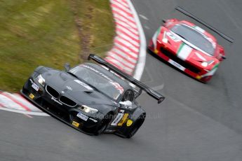 World © Octane Photographic Ltd. Avon Tyres British GT Championship. Monday 1st April 2013 Oulton Park – Race 1. BMW Z4 GT3 – 888Optimum – Joe Osborne, Lee Mowle and Ferrari 458 Italia – AF Corse – Aaron Scott, John Dhillon. Digital Ref : 0623ce1d8976