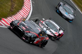 World © Octane Photographic Ltd. Avon Tyres British GT Championship. Monday 1st April 2013 Oulton Park – Race 1. Nissan GTR – JRM Racing – Jody Fannin, Mark Cole; McLaren MP4-12C GT3 – Preci-Spark Engineering – David Jones, Godfrey Jones and McLaren MP4-12C GT3 – United Autosports – Zak Brown, Glynn Geddie. Digital Ref :