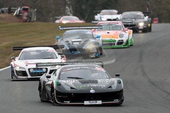 World © Octane Photographic Ltd. Avon Tyres British GT Championship. Monday 1st April 2013 Oulton Park – Race 2. Ferrari 458 Italia – Vita4One Team Italy – Matteo Bobbi, Jay Palmer. Digital Ref : 0625ce1d9549