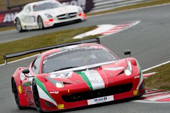 World © Octane Photographic Ltd. Avon Tyres British GT Championship. Monday 1st April 2013 Oulton Park – Race 2. Ferrari 458 Italia – AF Corse – Aaron Scott, John Dhillon. Digital Ref : 0625ce1d9651