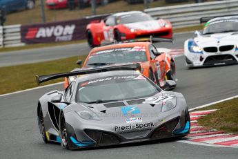 World © Octane Photographic Ltd. Avon Tyres British GT Championship. Monday 1st April 2013 Oulton Park – Race 2. McLaren MP4-12C GT3 – Preci-Spark Engineering – David Jones, Godfrey Jones. Digital Ref : 0625ce1d9668