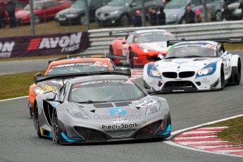 World © Octane Photographic Ltd. Avon Tyres British GT Championship. Monday 1st April 2013 Oulton Park – Race 2. McLaren MP4-12C GT3 – Preci-Spark Engineering – David Jones, Godfrey Jones. Digital Ref : 0625ce1d9725