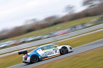 World © Octane Photographic Ltd. Avon Tyres British GT Championship. Monday 1st April 2013 Oulton Park – Race 2. Audi R8 LMS – PE Group Blendini Motorsport – Dominic Evans, Tom Roche. Digital Ref : 0625ce1d9801