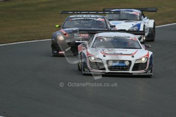 World © Octane Photographic Ltd. Avon Tyres British GT Championship. Monday 1st April 2013 Oulton Park – Race 2. Audi R8 LMS Ultra – United Autosports – Zak Brown, Matt Bell, Mark Patterson. Digtal Ref : 0625lw1d0042