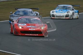 World © Octane Photographic Ltd. Avon Tyres British GT Championship. Monday 1st April 2013 Oulton Park – Race 2. Ferrari 458 Italia, FF Corse – Rob Barff, Gary Eastwood. Digital Ref : 0625lw1d0075