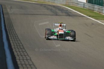 World © Octane Photographic Ltd. F1 Belgian GP - Spa - Francorchamps. Friday 23rd August 2013. Practice 2. Sahara Force India VJM06 - Adrian Sutil. Digital Ref : 0787lw1d7570