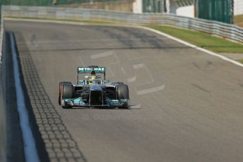 World © Octane Photographic Ltd. F1 Belgian GP - Spa - Francorchamps. Thursday. 25th July 2013. Practice 2. Mercedes AMG Petronas F1 W04 - Nico Rosberg. Digital Ref : 0787lw1d7592