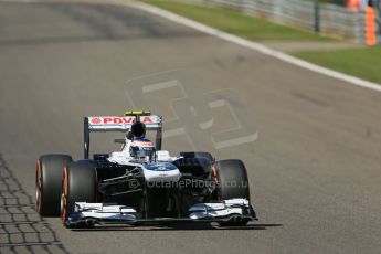 World © Octane Photographic Ltd. F1 Belgian GP - Spa - Francorchamps. Friday 23rd August 2013. Practice 2. Williams FW35 - Valtteri Bottas. Digital Ref : 0787lw1d7612