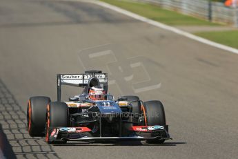 World © Octane Photographic Ltd. F1 Belgian GP - Spa - Francorchamps. Friday 23rd August 2013. Practice 2. Sauber C32 - Nico Hulkenberg. Digital Ref : 0787lw1d7631