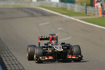 World © Octane Photographic Ltd. F1 Belgian GP - Spa - Francorchamps. Thursday. 25th July 2013. Practice 2. Lotus F1 Team E21 - Kimi Raikkonen. Digital Ref : 0787lw1d7654