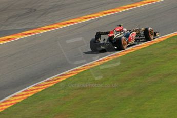 World © Octane Photographic Ltd. F1 Belgian GP - Spa - Francorchamps. Friday 23rd August 2013. Practice 2. Lotus F1 Team E21 - Romain Grosjean. Digital Ref : 0787lw1d7719