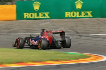 World © Octane Photographic Ltd. F1 Belgian GP - Spa - Francorchamps. Friday 23rd August 2013. Practice 2. Scuderia Toro Rosso STR8 - Jean-Eric Vergne. Digital Ref : 0787lw1d7821