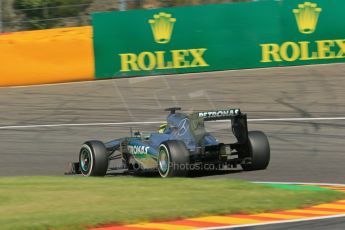 World © Octane Photographic Ltd. F1 Belgian GP - Spa - Francorchamps. Thursday. 25th July 2013. Practice 2. Mercedes AMG Petronas F1 W04 - Nico Rosberg. Digital Ref : 0787lw1d7828