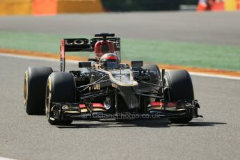 World © Octane Photographic Ltd. F1 Belgian GP - Spa - Francorchamps. Thursday. 25th July 2013. Practice 2. Lotus F1 Team E21 - Kimi Raikkonen. Digital Ref : 0787lw1d7922