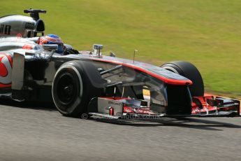 World © Octane Photographic Ltd. F1 Belgian GP - Spa - Francorchamps. Friday 23rd August 2013. Practice 2. Vodafone McLaren Mercedes MP4/28 - Jenson Button. Digital Ref : 0787lw1d8032