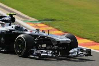 World © Octane Photographic Ltd. F1 Belgian GP - Spa - Francorchamps. Friday 23rd August 2013. Practice 2. Williams FW35 - Valtteri Bottas. Digital Ref : 0787lw1d8045