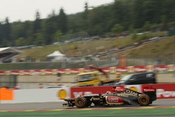 World © Octane Photographic Ltd. F1 Belgian GP - Spa-Francorchamps, Saturday 24th August 2013 - Practice 3. Lotus F1 Team E21 - Kimi Raikkonen. Digital Ref : 0792lw1d5276