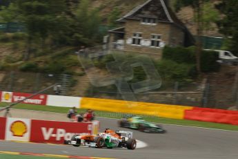 World © Octane Photographic Ltd. F1 Belgian GP - Spa-Francorchamps, Saturday 24th August 2013 - Practice 3. Sahara Force India VJM06 - Paul di Resta. Digital Ref : 0792lw1d5310