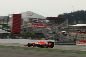 World © Octane Photographic Ltd. F1 Belgian GP - Spa-Francorchamps, Saturday 24th August 2013 - Practice 3. Marussia F1 Team MR02 - Jules Bianchi. Digital Ref : 0792lw1d5326