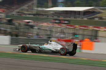 World © Octane Photographic Ltd. F1 Belgian GP - Spa-Francorchamps, Saturday 24th August 2013 - Practice 3. Mercedes AMG Petronas F1 W04 – Lewis Hamilton. Digital Ref : 0792lw1d5334