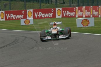 World © Octane Photographic Ltd. F1 Belgian GP - Spa-Francorchamps, Saturday 24th August 2013 - Practice 3. Sahara Force India VJM06 - Adrian Sutil. Digital Ref : 0792lw1d8796