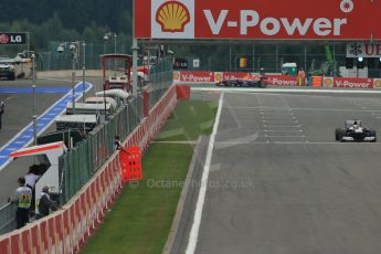 World © Octane Photographic Ltd. F1 Belgian GP - Spa-Francorchamps, Saturday 24th August 2013 - Practice 3. Williams FW35 - Pastor Maldonado and Infiniti Red Bull Racing RB9 - Mark Webber. Digital Ref : 0792lw1d8808