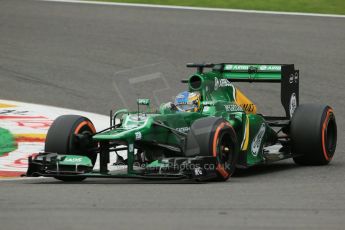 World © Octane Photographic Ltd. F1 Belgian GP - Spa-Francorchamps, Saturday 24th August 2013 - Practice 3. Caterham F1 Team CT03 - Charles Pic. Digital Ref : 0792lw1d8852