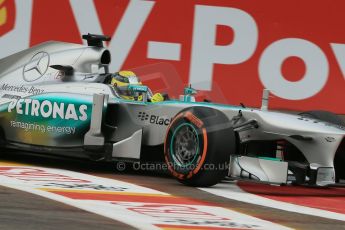 World © Octane Photographic Ltd. F1 Belgian GP - Spa-Francorchamps, Saturday 24th August 2013 - Practice 3. Mercedes AMG Petronas F1 W04 - Nico Rosberg. Digital Ref : 0792lw1d8934