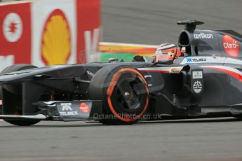 World © Octane Photographic Ltd. F1 Belgian GP - Spa-Francorchamps, Saturday 24th August 2013 - Practice 3. Sauber C32 - Nico Hulkenberg. Digital Ref : 0792lw1d8949