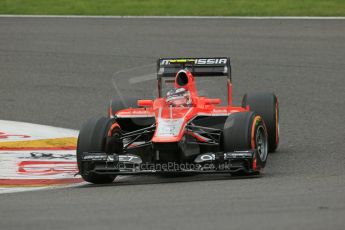 World © Octane Photographic Ltd. F1 Belgian GP - Spa-Francorchamps, Saturday 24th August 2013 - Practice 3. Marussia F1 Team MR02 - Max Chilton. Digital Ref : 0792lw1d8953