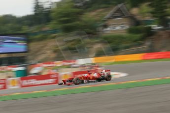 World © Octane Photographic Ltd. F1 Belgian GP - Spa-Francorchamps, Saturday 24th August 2013 - Practice 3. Scuderia Ferrari F138 - Fernando Alonso. Digital Ref : 0792lw1d9035
