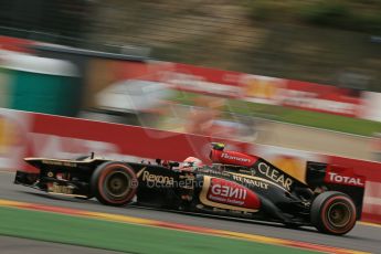 World © Octane Photographic Ltd. F1 Belgian GP - Spa-Francorchamps, Saturday 24th August 2013 - Practice 3. Lotus F1 Team E21 - Romain Grosjean. Digital Ref : 0792lw1d9046