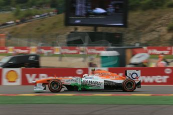 World © Octane Photographic Ltd. F1 Belgian GP - Spa-Francorchamps, Saturday 24th August 2013 - Practice 3. Sahara Force India VJM06 - Adrian Sutil. Digital Ref : 0792lw1d9100