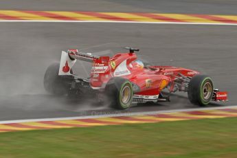 World © Octane Photographic Ltd. F1 Belgian GP - Spa-Francorchamps, Saturday 24th August 2013 - Qualifying. Scuderia Ferrari F138 - Fernando Alonso. Digital Ref : 0793cb7d2700