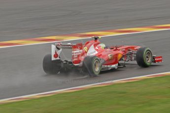 World © Octane Photographic Ltd. F1 Belgian GP - Spa-Francorchamps, Saturday 24th August 2013 - Qualifying. Scuderia Ferrari F138 - Felipe Massa. Digital Ref : 0793cb7d2712