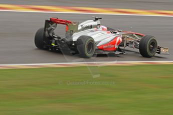 World © Octane Photographic Ltd. F1 Belgian GP - Spa-Francorchamps, Saturday 24th August 2013 - Qualifying. Vodafone McLaren Mercedes MP4/28 - Jenson Button. Digital Ref : 0793cb7d2786