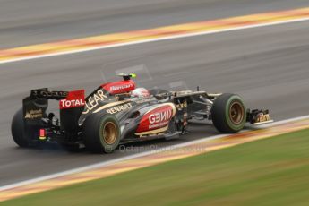 World © Octane Photographic Ltd. F1 Belgian GP - Spa-Francorchamps, Saturday 24th August 2013 - Qualifying. Lotus F1 Team E21 - Romain Grosjean. Digital Ref : 0793cb7d2820