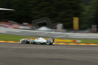 World © Octane Photographic Ltd. F1 Belgian GP - Spa-Francorchamps, Saturday 24th August 2013 - Qualifying. Mercedes AMG Petronas F1 W04 - Nico Rosberg. Digital Ref : 0793lw1d5690