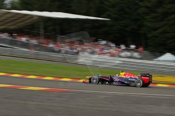 World © Octane Photographic Ltd. F1 Belgian GP - Spa-Francorchamps, Saturday 24th August 2013 - Qualifying. Infiniti Red Bull Racing RB9 - Mark Webber. Digital Ref : 0793lw1d5712