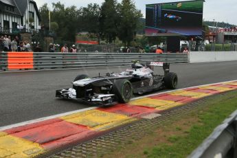 World © Octane Photographic Ltd. F1 Belgian GP - Spa-Francorchamps, Saturday 24th August 2013 - Qualifying. Williams FW35 - Valtteri Bottas. Digital Ref : 0793lw1d9355