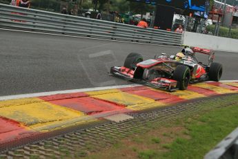 World © Octane Photographic Ltd. F1 Belgian GP - Spa-Francorchamps, Saturday 24th August 2013 - Qualifying. Vodafone McLaren Mercedes MP4/28 - Sergio Perez . Digital Ref : 0793lw1d9385