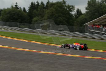 World © Octane Photographic Ltd. F1 Belgian GP - Spa-Francorchamps, Saturday 24th August 2013 - Qualifying. Infiniti Red Bull Racing RB9 - Mark Webber. Digital Ref : 0793lw1dx5714