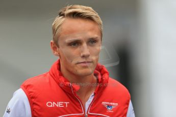 World © Octane Photographic Ltd. F1 Belgian GP - Spa-Francorchamps, Saturday 24th August 2013 - Paddock. Marussia F1 Team MR02 - Max Chilton. Digital Ref : 0791lw1d8306