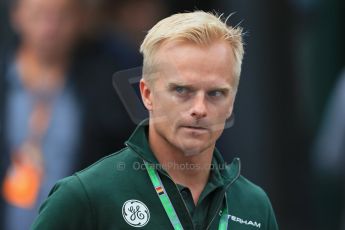 World © Octane Photographic Ltd. F1 Belgian GP - Spa-Francorchamps, Sunday 25th August 2013 - Paddock. Caterham F1 Team CT03 - Heikki Kovalainen. Digital Ref : 0795lw1d0079