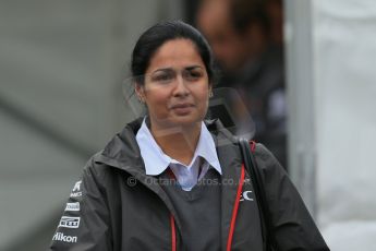 World © Octane Photographic Ltd. F1 Belgian GP - Spa-Francorchamps, Sunday 25th August 2013 - Paddock. Sauber - Monisha Kaltenborn. Digital Ref : 0795lw1d0167