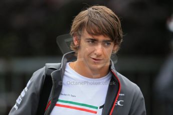 World © Octane Photographic Ltd. F1 Belgian GP - Spa-Francorchamps, Sunday 25th August 2013 - Paddock. Sauber C32 - Esteban Gutierrez. Digital Ref : 0795lw1d0194