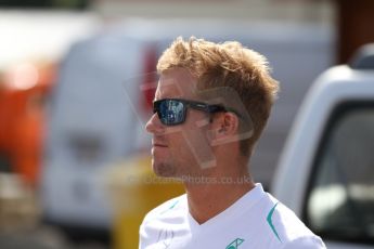 World © Octane Photographic Ltd. GP2 Paddock, Belgian GP, Spa Francorchamps, Thursday 22nd August 2013. Sam Bird - Russian TIME/AMG Mercedes Petronas reserve driver. Digital Ref :