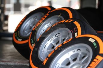 World © Octane Photographic Ltd. GP2 Paddock, Belgian GP, Spa Francorchamps, Thursday 22nd August 2013. Pirelli tyres. Digital Ref :