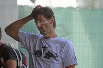 World © Octane Photographic Ltd. F1 Paddock, Belgian GP, Spa Francorchamps, Thursday 22nd August 2013. Mark Webber - Inifinti Red Bull Racing. Digital Ref :